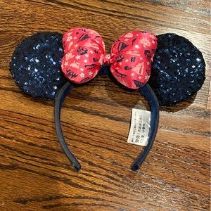 Disney Parks Minnie Mouse ears navy blue and pink “2019” edition